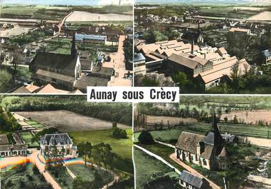 / CPSM FRANCE 28 "Aunay sous Crecy"