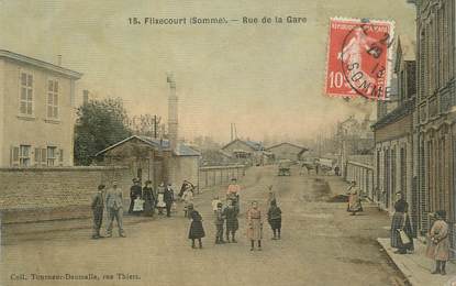 CPA FRANCE 80 "Flixecourt, rue de la gare"