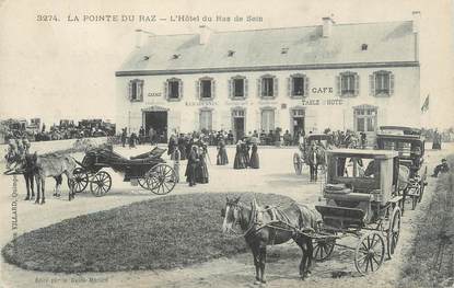 CPA FRANCE 29 "La Pointe du Raz, Hotel du Raz de Sein" / PUBLICITE AU VERSO