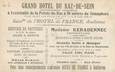 CPA FRANCE 29 "La Pointe du Raz, Hotel du Raz de Sein" / PUBLICITE AU VERSO