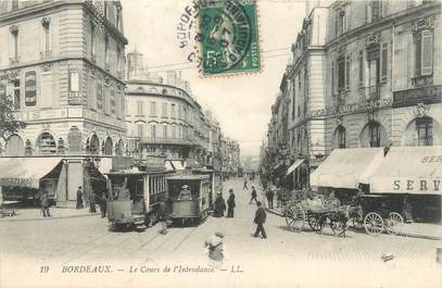 CPSM FRANCE 33 "Bordeaux, le Cours de l'Intendance" / TRAMWAY