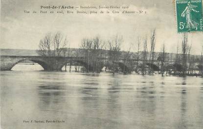 CPA FRANCE 27 "Pont de l'Arche, Inondations 1910"