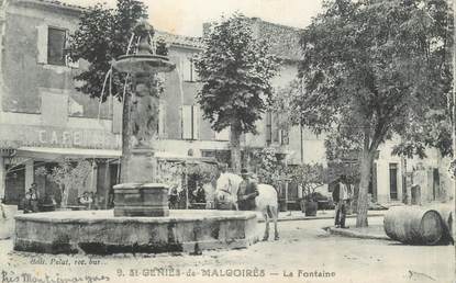 CPA FRANCE 30 "Saint Geniès de Malgoires, la fontaine"