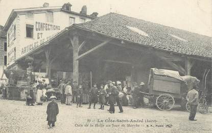 CPA FRANCE 38 "La Côte Saint André, la Hall un jour de marché"