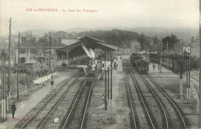 CPA FRANCE 13 "Aix en Provence, la gare" / TRAIN