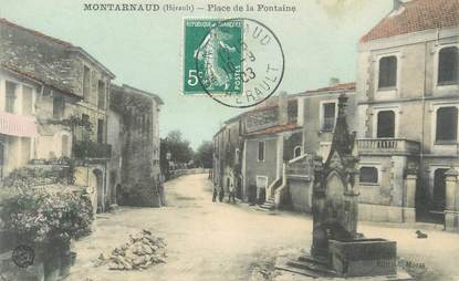 CPA FRANCE 34 Montarnaud, Place de la Fontaine"