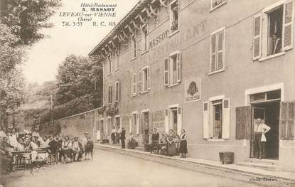 CPA FRANCE 38 " Leveau sur Vienne, Hotel Restaurant A. Massot"