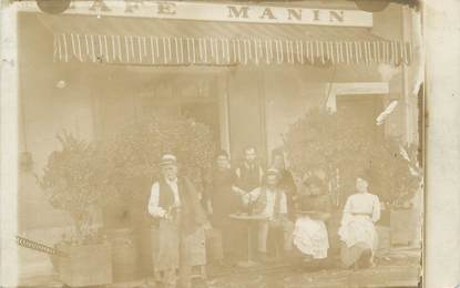 CARTE PHOTO FRANCE 38 "Saint Marcellin, Café Manin"