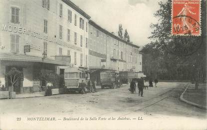 CPA FRANCE 26 "Montélimar, bld de la Salle Verte et les autobus"