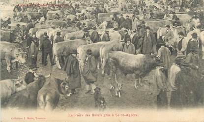 CPA FRANCE 07 "La Foire des Boeufs gras à Saint Agrève"