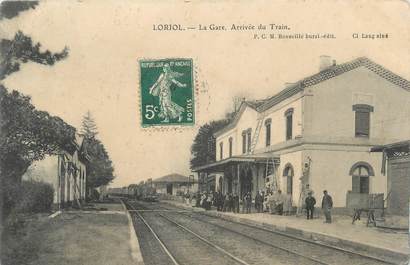 CPA FRANCE 26 Loriol, la gare" / TRAIN