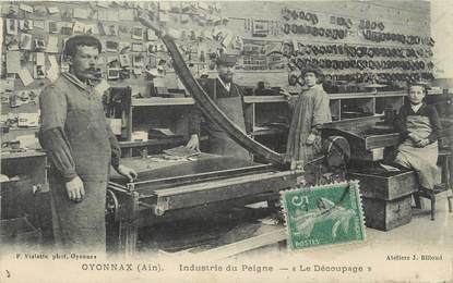 CPA FRANCE 01 "Oyonnax, industrie du Peigne"