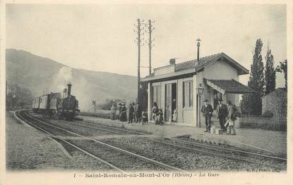 CPA FRANCE 69 "Saint Romain au Mont d'Or, la gare" / TRAIN