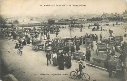 CPA FRANCE 71 "Montceau les Mines, le champ de foire"