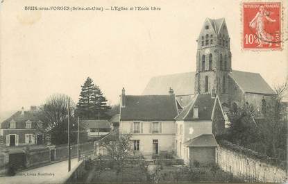 CPA FRANCE 91 " Biis sous Forges, l'église " / ECOLE