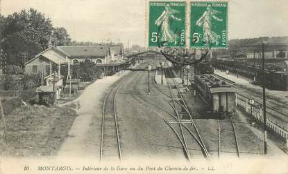 CPA FRANCE 45 "Montargis, la gare" / TRAIN