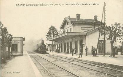CPA FRANCE 70 "Saint Loup sur Sémouse, la gare" / TRAIN"
