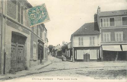 CPA FRANCE 91 " Briis sous Forges, place Saint Denis " / TABAC / CAFE
