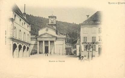 CPA FRANCE 88 "Raon l'Etape, mairie et Ecole"