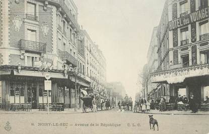 CPA FRANCE 93 " Noisy le Sec, avenue de la République, café "