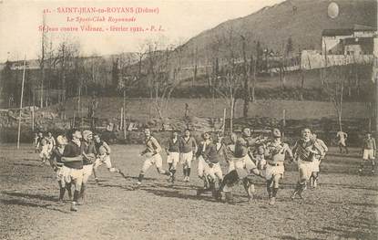 CPA FRANCE 26 "Saint Jean en Royans, Rugby au Sport Club royannais, 1922"