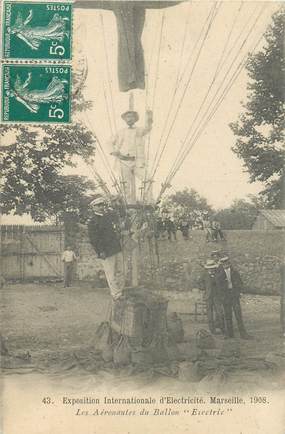 CPA FRANCE 13 "Marseille, Exposition Internationale d'Electricité, 1908 " / BALLON