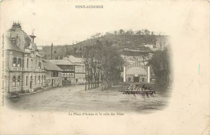 CPA FRANCE 27 " Pont Audemer, place d'armes "