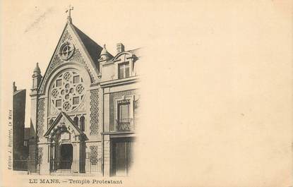 CPA FRANCE 72 "Le Mans, temple protestant"