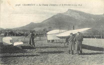 CPA FRANCE 73 "Chambéry, le champ d'aviation et le Nivolet"