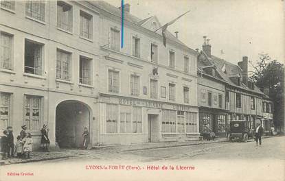 CPA FRANCE 27 "Lyons la Foret, Hotel de la Licorne"