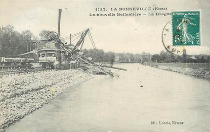 CPA FRANCE 27 "La Bonneville, la drague"