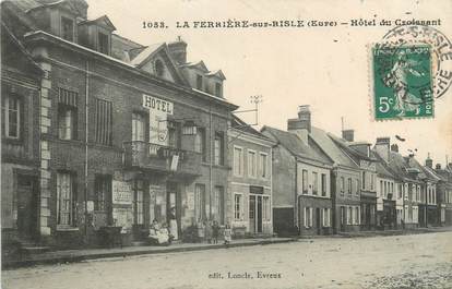 CPA FRANCE 27 "La Ferrière sur Risle, Hotel du Croissant"