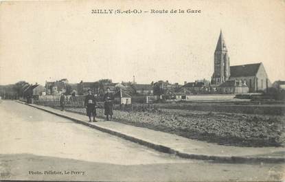 CPA FRANCE 91 "Milly, rte de la gare"