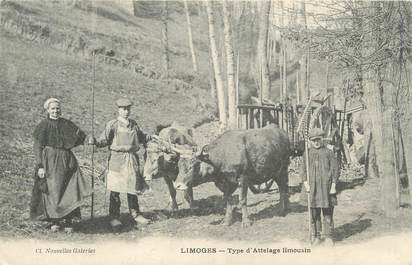 CPA FRANCE 87 " Notre Limousin, attelage "