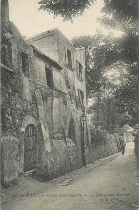 CPA FRANCE 75018 "Paris, Vieux Montmartre, la rue Saint Vincent"