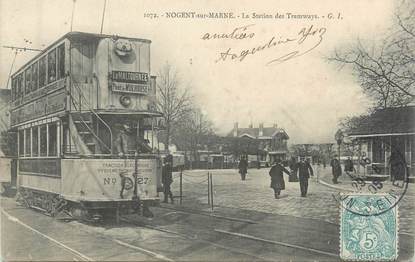 CPA FRANCE 94 "Nogent sur Marne, la station des Tramways"