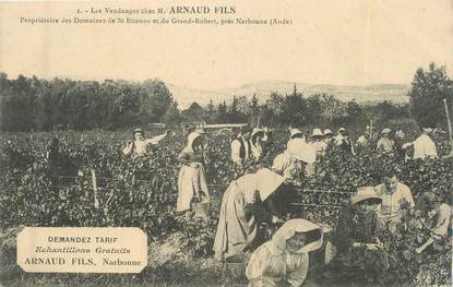 CPA FRANCE 11 "Les Vendanges chez M. ARNAUD Fils"