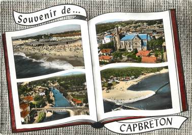 / CPSM FRANCE 40 "Capbreton, l'esplanade, le pont Lajus, plage du Bourret"