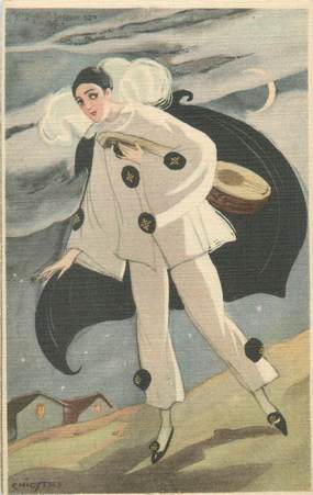 CPA ART DECO / PIERROT