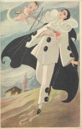 CPA ART DECO / PIERROT