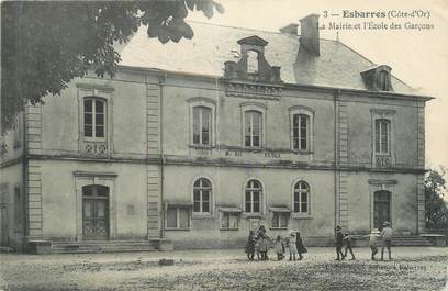 CPA FRANCE 21 " Esbarres, mairie et école des garcons "