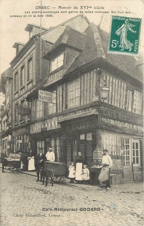 CPA FRANCE 14 " Orbec, café restaurant GODARD "