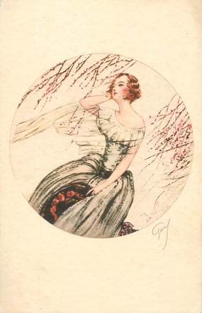 CPA LA FEMME dessinée / ART DECO