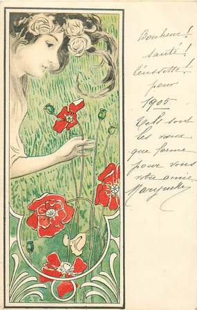 CPA LA FEMME dessinée / ART NOUVEAU