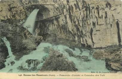 CPA FRANCE 39 "Baume les Messieurs, passerelle d'entrée et cascade des Tufs"