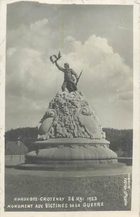 CARTE PHOTO FRANCE 39 "Chaux des Crotenay, monument aux victimes de la guerre"