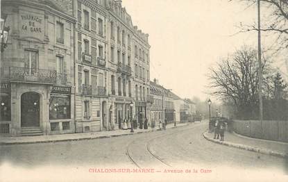 CPA FRANCE 51 "Chalons sur Marne, l'avenue de la gare"