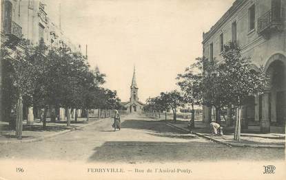 CPA TUNISIE "Ferryville, rue Amiral Ponty"