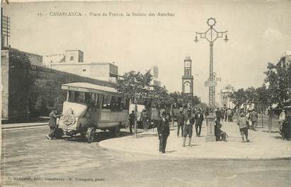 CPA MAROC "Casablanca, place de la France"