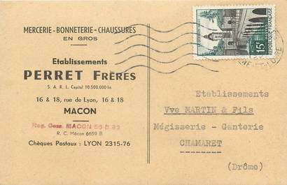 / CPSM FRANCE 71 "Macon" / MERCERIE / CARTE PUBLICITAIRE